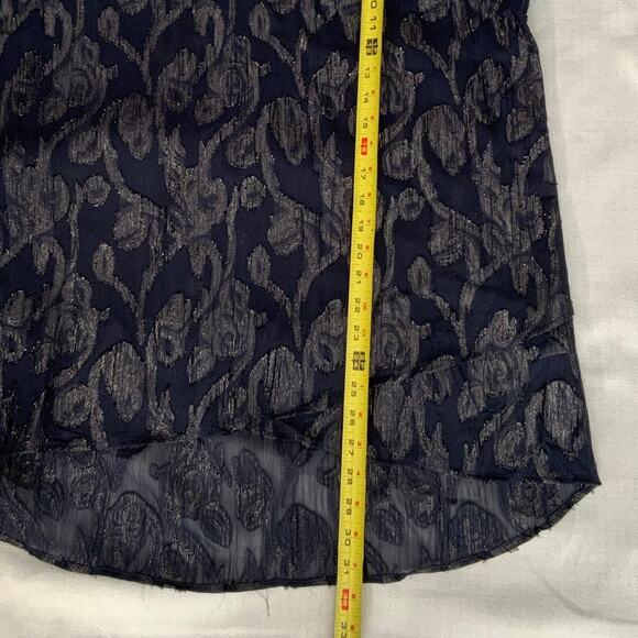 Boho Chic Navy Blouse NWT size large $120 retail - Picture 5 of 5